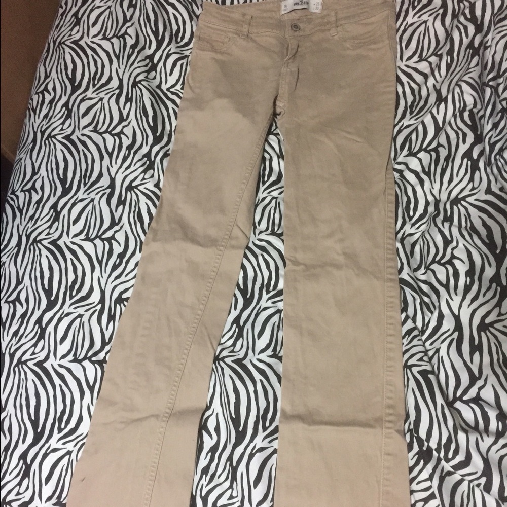 Hollister boot cut tan jeans size 1