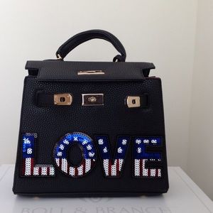 Bags - Appliqué/Patch Sequin Top Handle/Crossbody Tote Bags - Appliqué/Patch Sequin Top Handle/Crossbody Tote