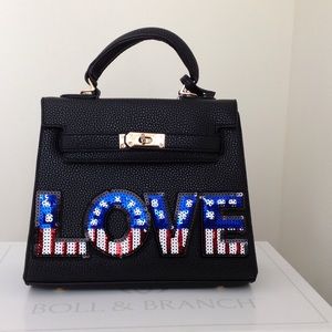 Bags - Appliqué/Patch Sequin Top Handle/Crossbody Tote Bags - Appliqué/Patch Sequin Top Handle/Crossbody Tote