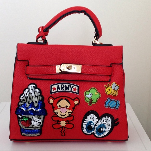 Bags - Appliqué/Patch Sequin Top Handle/Crossbody Tote Bags - Appliqué/Patch Sequin Top Handle/Crossbody Tote
