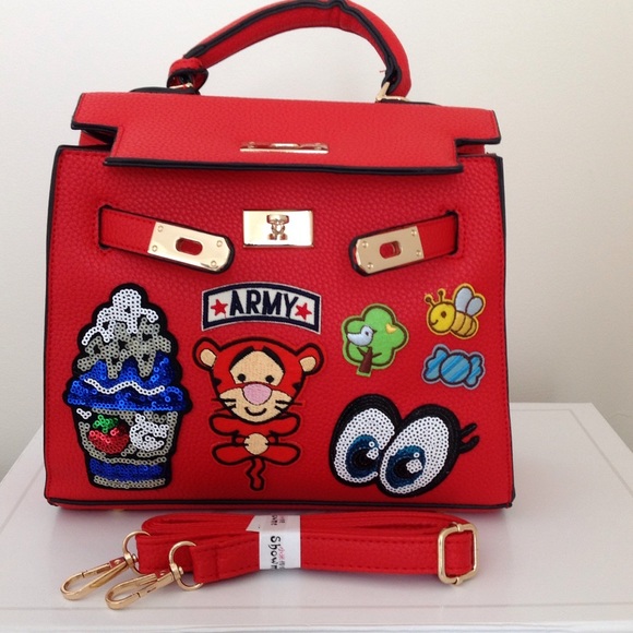 Bags - Appliqué/Patch Sequin Top Handle/Crossbody Tote Bags - Appliqué/Patch Sequin Top Handle/Crossbody Tote
