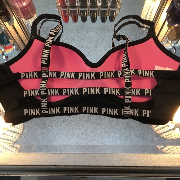 Pink strappy back Bralette
