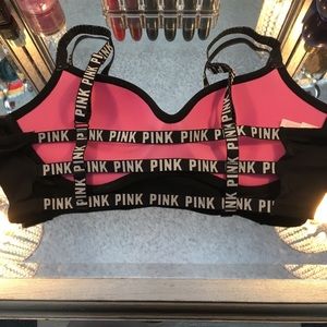 Pink strappy back Bralette