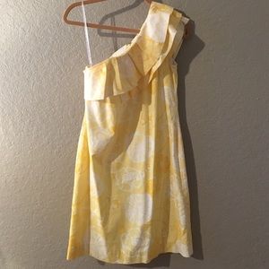 Lilly Pulitzer on shoulder dress