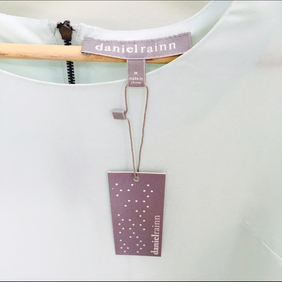 🆕 Daniel Rain Mint Green Silk Top - Picture 3 of 4