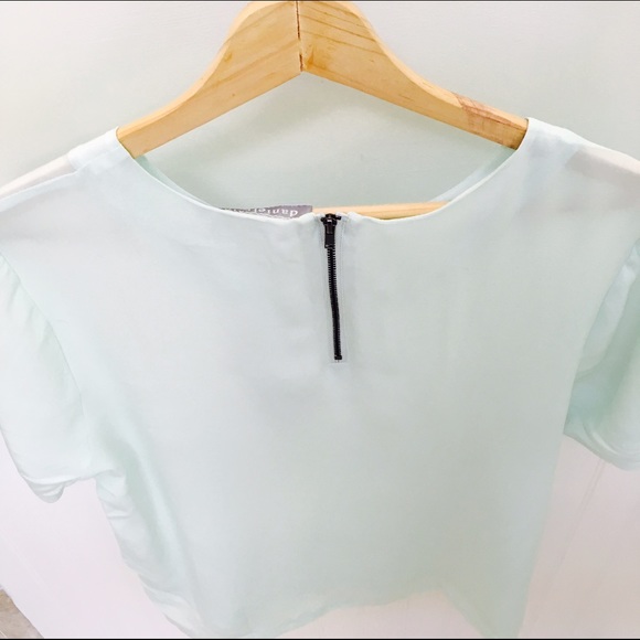 🆕 Daniel Rain Mint Green Silk Top - Picture 4 of 4
