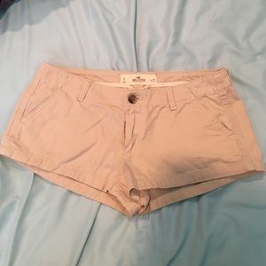 Hollister khaki shorts with pink bird on back!