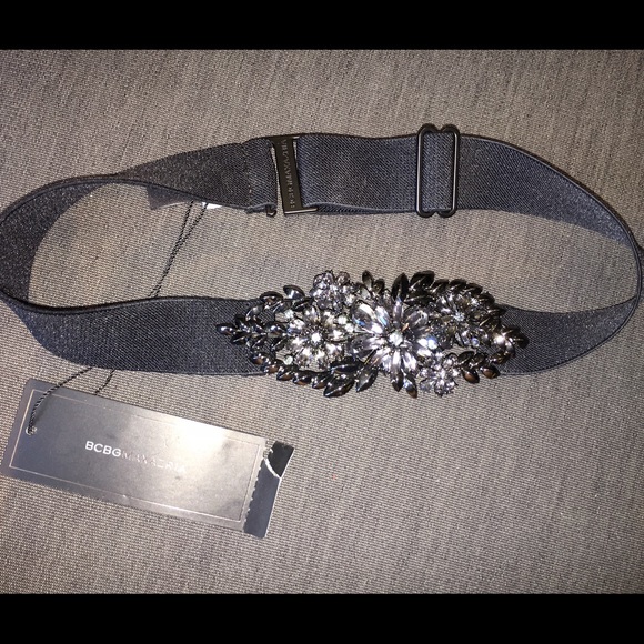 BCBGMAXAZRIA back woven waist belt