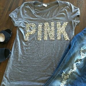 Victoria's secret PINK embellished tee