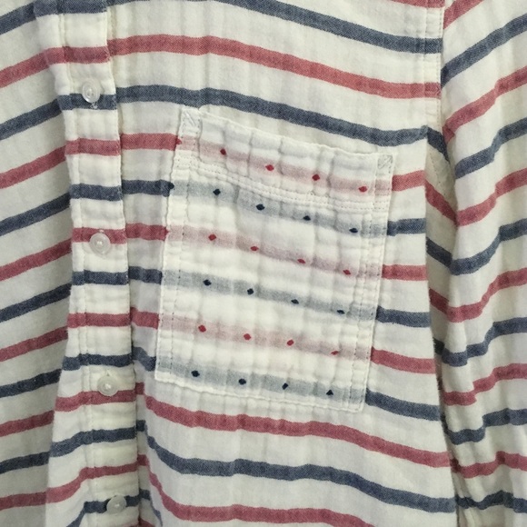 Madewell Tops - Madewell Stripe-Dot Boy Shirt Madewell Tops - Madewell Stripe-Dot Boy Shirt