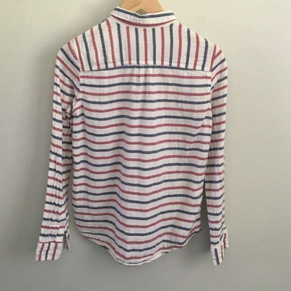 Madewell Tops - Madewell Stripe-Dot Boy Shirt Madewell Tops - Madewell Stripe-Dot Boy Shirt