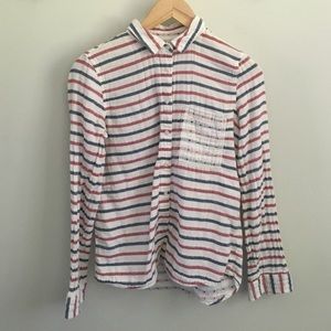 Madewell Tops - Madewell Stripe-Dot Boy Shirt Madewell Tops - Madewell Stripe-Dot Boy Shirt