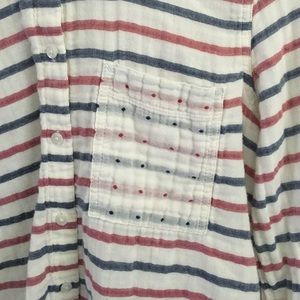 Madewell Tops - Madewell Stripe-Dot Boy Shirt Madewell Tops - Madewell Stripe-Dot Boy Shirt