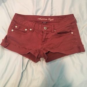 American eagle burnt red stretch shorts