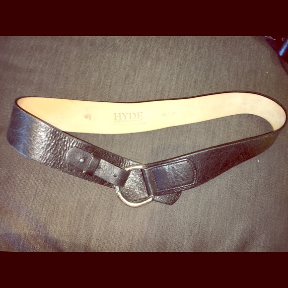 Genuine Leather Black Waist Belt- Hyde Collection