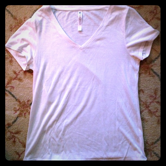 White fabletics tee