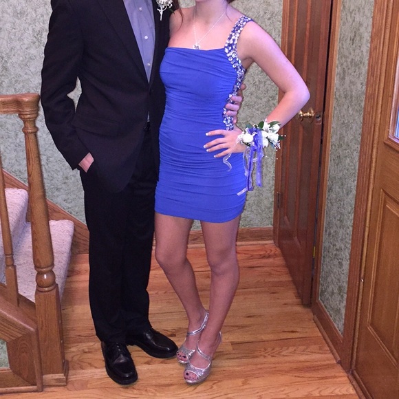 Short Blueish Purple Prom/Homecoming Dress