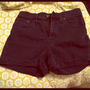 Black Madewell high wasted shorts