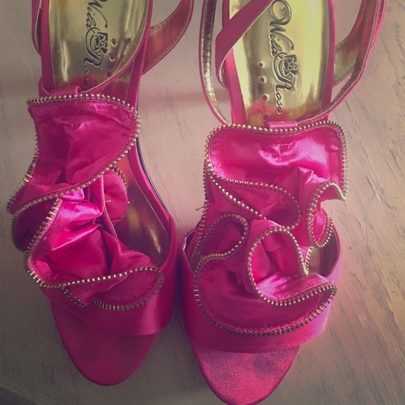 Hot pink shoes