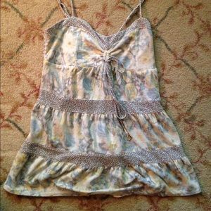 Floral/polka dotted tank