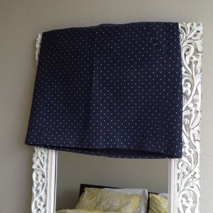 Ann Taylor Loft polka dot navy skirt