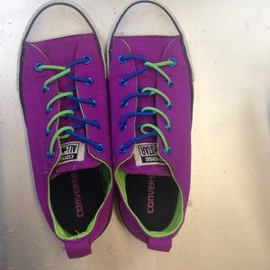 Purple youth converse