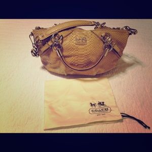Coach Madison embossed Python Sophia satchel