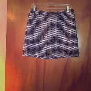 J.Crew purple black and silver mini skirt
