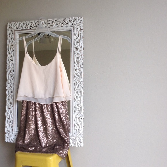 Rose gold & Peach/cream dress!