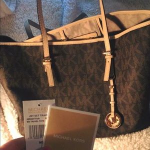 Michael Kors Brown Jet Set Tote