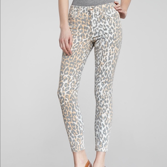 Joe's Leopard High Rise Skinny Jeans