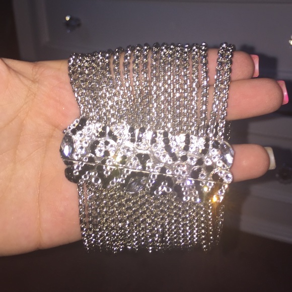 A magnetic bracelet with zebra print