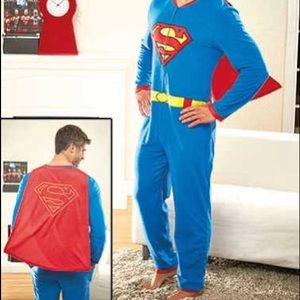 Adult superman onesie with cape