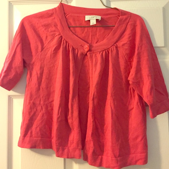 Ann Taylor Pink Cardigan