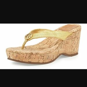 Tory Burch Suzy Cork Wedge Thong sandle size 8