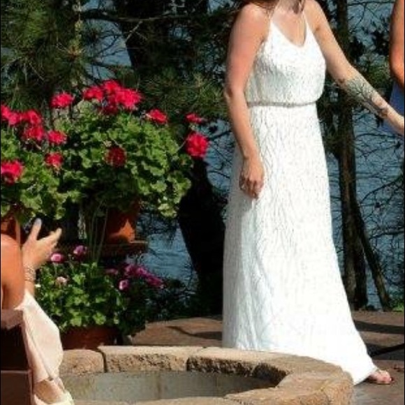 🎉HP🎉Adrianna Papell beaded dress. Like new! - Picture 4 of 4