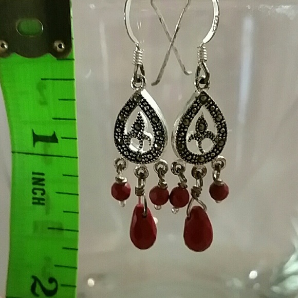 Marcasite drop earrings