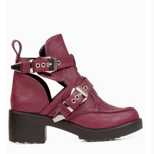 Rebel Burgundy Booties from Tobi
