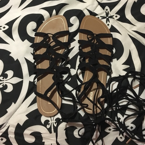 Forever 21 Lace-Up Gladiator Sandals