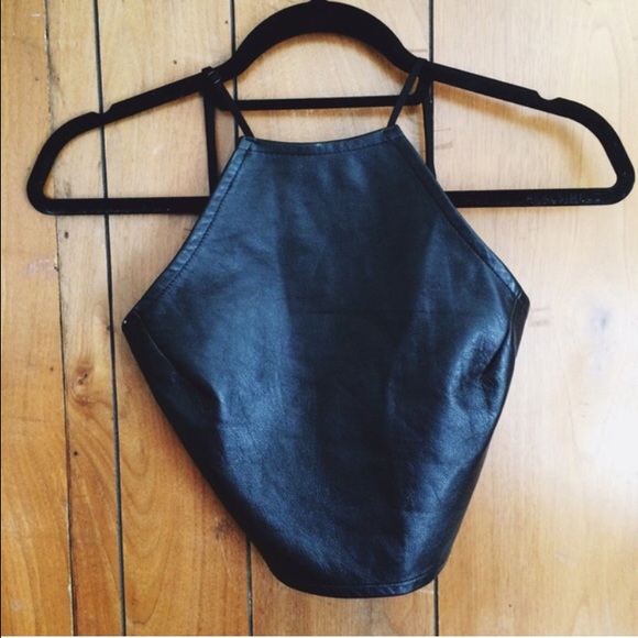 American apparel leather top