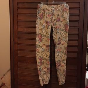 Floral skinny jeans