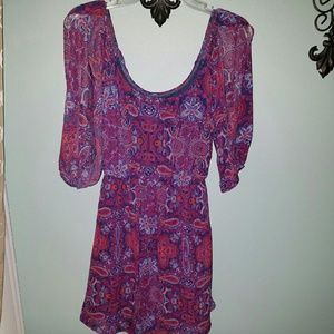 Blue rain cut out sleeve dress from francescas