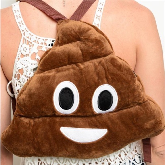 Brown Emoji Backback - Picture 2 of 3