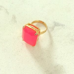 Hot pink Kate spade cocktail ring