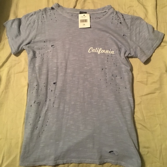 Brandy Melville Baby Blue "California" T-Shirt