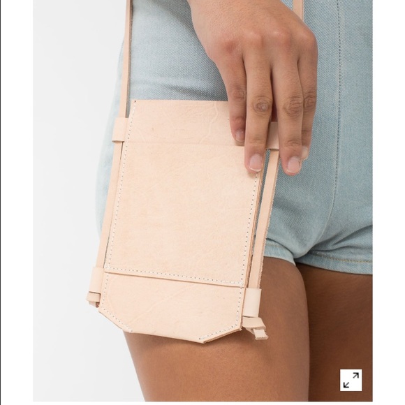 American apparel leather phone sling