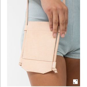 American apparel leather phone sling