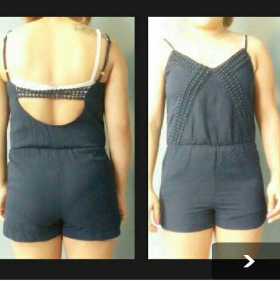 Navy blue romper