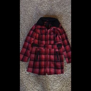 Plaid peacoat