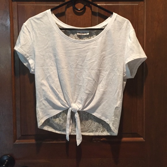 white shirt with lace back. gently worn